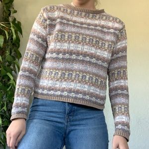 pastel knit LL Bean sweater